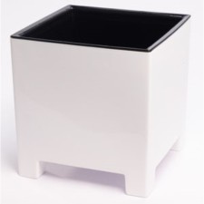 Plastic pot Live-In-Green with the Nard tab, D = 14 cm, 2.1 l, white color
