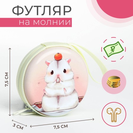 Case for coins/headphones with lightning, white color
