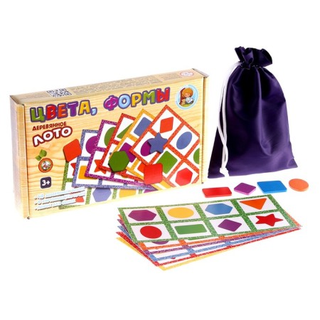 Loto wooden "Colors, forms"