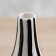 VAZA Ceramics Table "Picasso" (manual painting) wide stripes, 19x14 cm, black and white