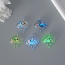 Acryl Slot Suspension “Sea slope” shines in the dark MIX 3x2.8x0.8 cm