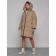 Coat insulated winter female, size 42, color light brown