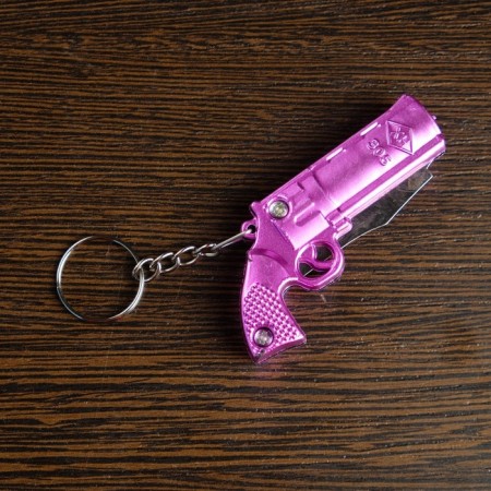 Folding knife, keychain "Revolver" 9.5 cm, mix, handle plastic-4