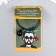Acryl keychain on a cable with a bell "Bearded guy with glasses and rose"