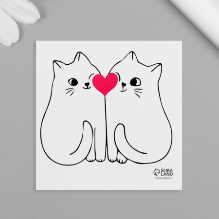 Tattoo on the body Black "cats" 6x6 cm-3