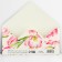 Envenue for money "Congratulations", flowers, embossing, 16.5 x 8 cm