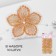 Knitted elements "flowers", 3.5 × 3.5 cm, 10 pcs, peach/chameleon color