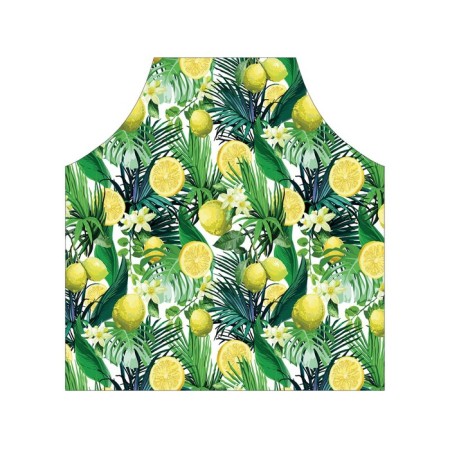 Apron kitchen with a photo print "Lemons and tropics", adjustable, size OS-2