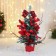 Christmas tree decor "Festive" bow cage leaves shine, 14x26 cm, red