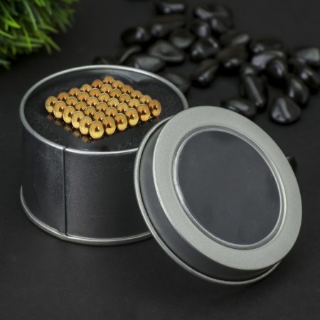 Antistress Magnet "Neokub" 216 balls d = 0.5 cm (gold)-1
