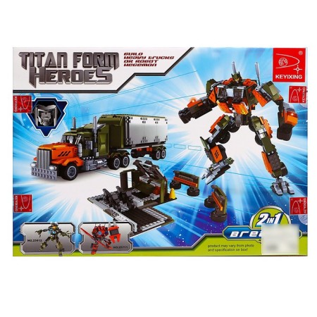 Designer "Robot truck", 2 in 1, 607 parts-4