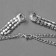 Set 2 objects: earrings, necklace "elegy" geometry, white color in silver, 40 cm