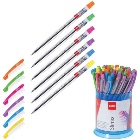 Balloon handle Cello Slimo Drum, node 0.7 mm, blue rod, plastic cup, mix