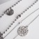 Double "chain" steel, medallions, color silver, 68 cm