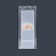 Organizer for storage, with a lid, 2 cells, 7 × 21 × 2.5 cm, white translucent color