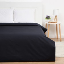 Crystick Ethel Jet Black 200*215, 100% cotton, Maco-Satin, 114g/m2