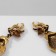Clips "shells" with sea stars, color black gold