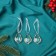 Jewelry decoration "drop" (set of 3 pcs) 4.5x3 cm, transparent with gold