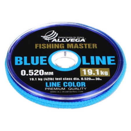 Monophile Fine Allvega Fishing Master, diameter 0.520 mm, test 19.1 kg, 30 m, blue