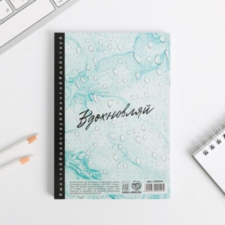 Smart notebook Cashbook A6, 68 sheets "Turn dreams into goals"-9