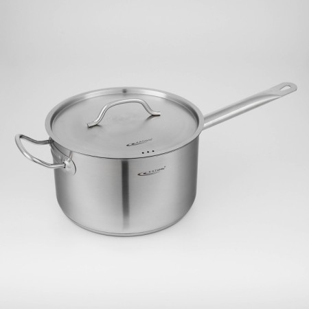 Bucket "General catering", 6.3 l, d = 24 cm, h = 14.5 cm, metal cover, metal handle, with a heat distribution layer