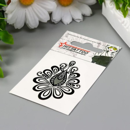 Tattoo on the body "Flower" 5.3x6.3 cm-2