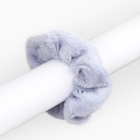 Hair gum is gray, fluffy, 11 cm, cold heart-4
