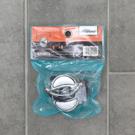 Nast-wall hook, double accoona a11201-2, color chromium-4