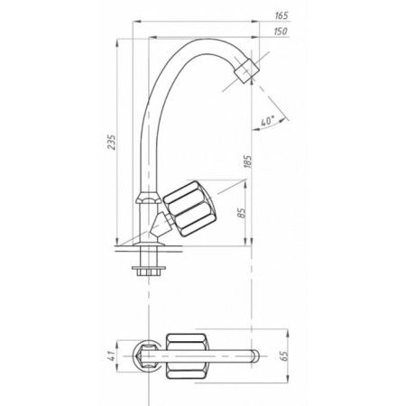 FAUZT FZS-101-63 cold water monoster, simultaneous, pour length 140 mm, chrome 77044-2
