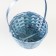 Wicker basket, bamboo, blue, 19x19x32 cm