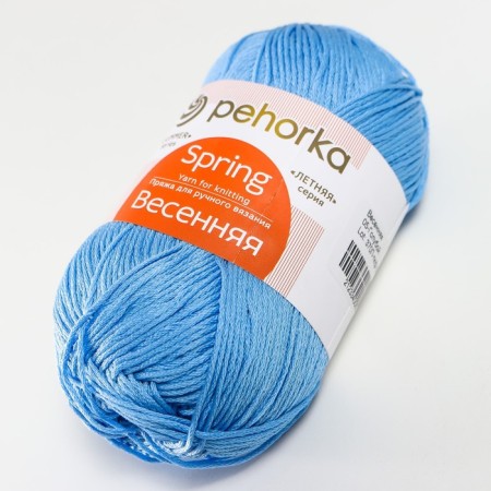 Yarn "Spring" 100% Mercerized cotton 250m/100g (05th-thunder)-1