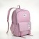 School backpack from textiles, 3 pockets, pink-lilac color