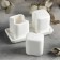 Set for spices Porcelain Magistro "Blanche", 3 objects: Solonka 65 ml, pistan 60 ml, tank for toothpicks, white color