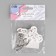 A bag for a bag, plastic, with carbines, 23 × 17 mm, 30 cm, white/silver color