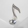 Brooch "Note" from the symphony, the color is white in silver