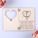 Wooden postcard "Happy Wedding Day!" handmade, birds