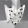 Beads with pearls "Galance" ball No. 10, black and white color in gold, l = 80 cm