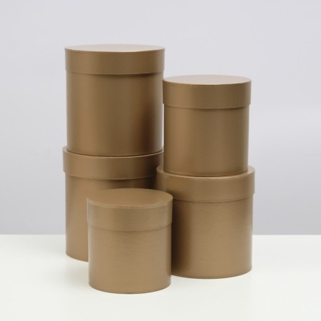 A set of hats 5 in 1 "Bronze", 20 × 20 × 20–13.5 × 13.5 × 13.5 cm-1