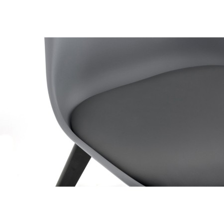 Plastic stool Bonuss array/eco -leather/plastic, black/gray 49x57x82 cm-3