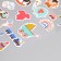 Sticker Plastic Golden embossing "Toys and ballerina" MIX 10.5x23 cm