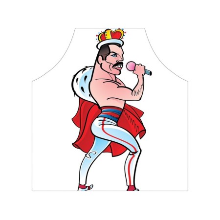 Apron kitchen with a photo print "Freddy Mercury", adjustable, size OS-2