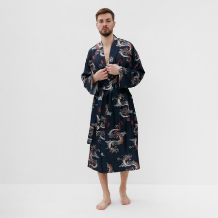 Home robe KAFTAN "Dragon", r.52-54, blue