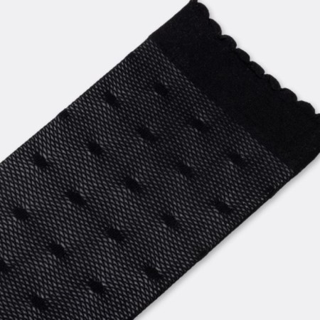 Kapron noski children, black color/polka dots, size 20-22-2