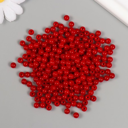 Set of beads "pearls" d 6 mm, 250 gr, red