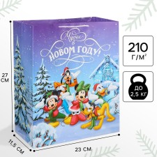 New Year. Gift package, 23x27x11.5 cm, packaging, Mickey Mouse