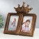 Photo frame Plastic in 2 photos 10x15 cm "Crown" Dark Gold 30x28 cm