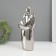 Ceramics candlestick for 1 candle "Angel" d = 3.5 cm silver 14x9.5x25 cm