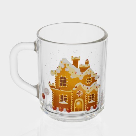 New Year's glass tea gingerbread mug, 200 ml-2