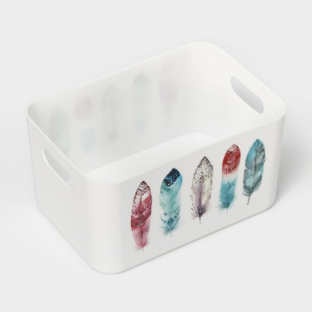 SERENITY storage basket, 2.3 l, 23 × 15 × 12 cm, snow-white color-1