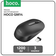 Hoco GM14 mouse, wireless (2.4), optical, 1200 dpi, black